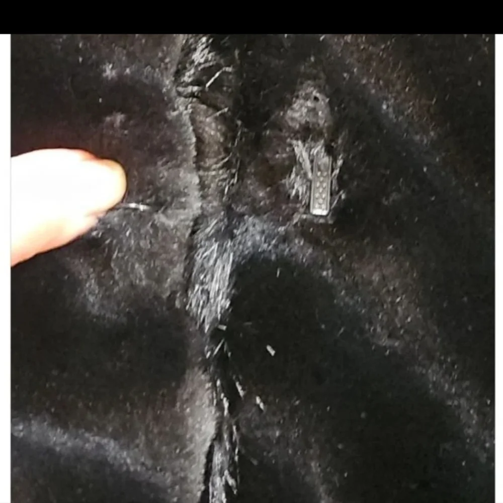 Gallery Hooded Black Faux Fur Jacket Sz L - Picture 15 of 16